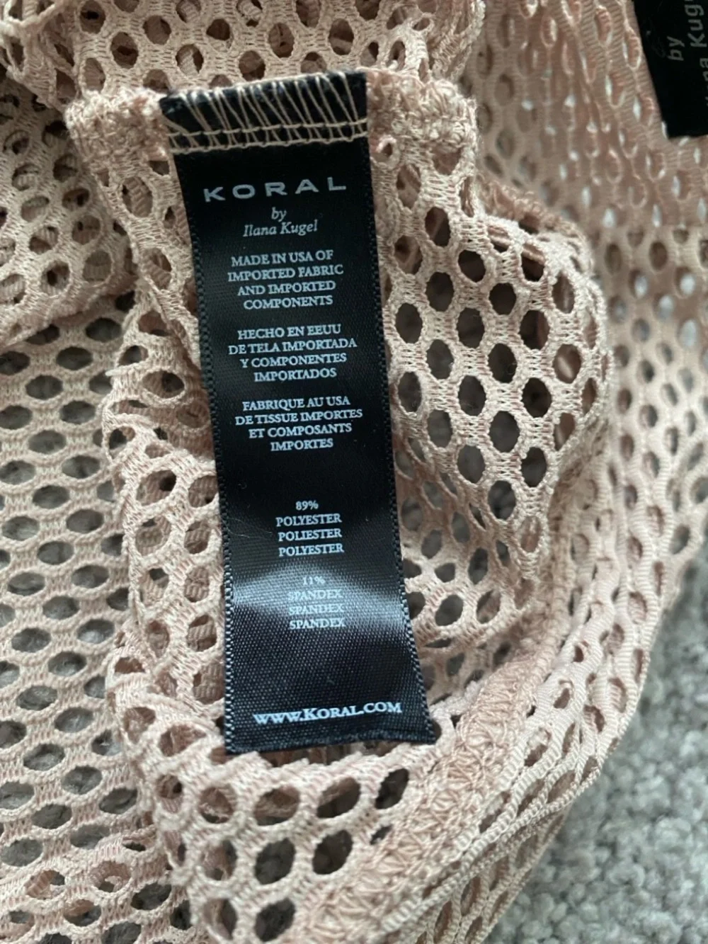 Koral Pump Mesh Pullover Sweatshirt in Bisque Women’s Size Medium - Picture 6 of 7